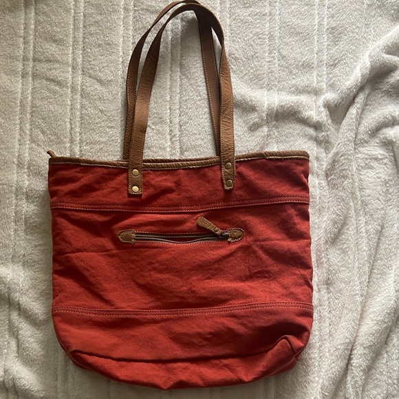 Myra Orange Tote Bag - Picture 2 of 9